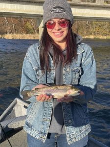 Young woman with fish